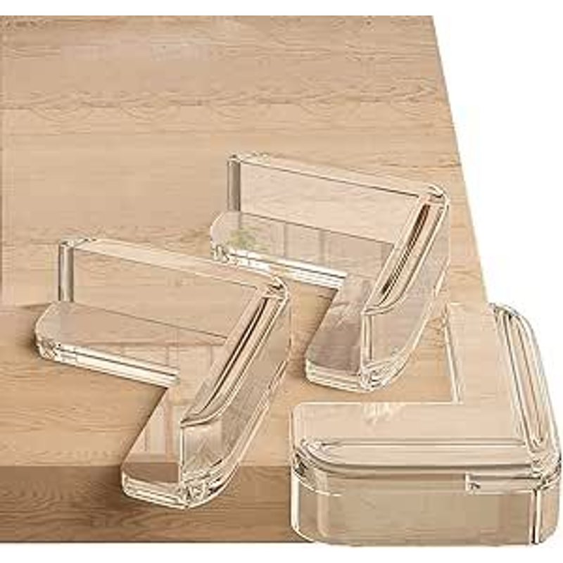 Lot De 20 Coins Transparents (Forme En L), Protection De Coin De Table Pour Enfants, Coin De Table Pour Bébé, Meubles Antiadhésifs Transparents
