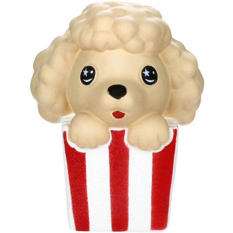 Chien Pop-Corn Jouet Anti-Stress (Environ 12 Cm De Haut), Jouet À Presser À Montée Lente Et À Décompression, Nouveauté Kawaii Halloween Et Gadgets De Jeux De Fête De Noël, Adaptés Aux Enfants Et Aux A
