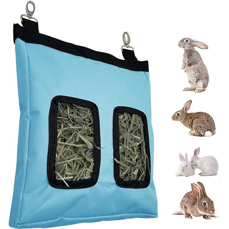 Mangeoire Lapin (Bleu), Cochon D'inde, Foin, Mangeoire Lapin, Chinchilla, Sac De Rangement