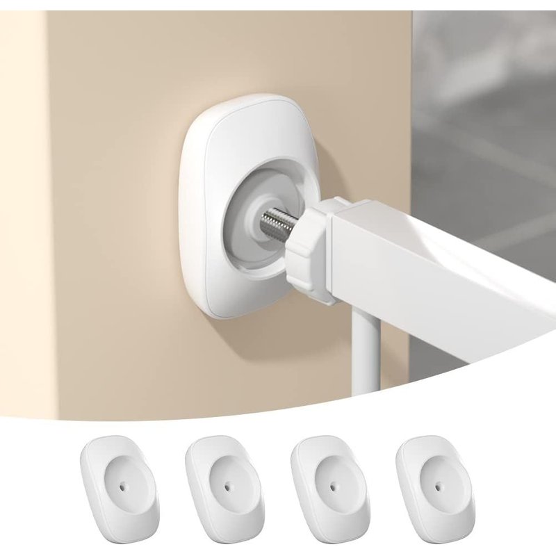 (Blanc) 4 Pièces De Protection Murale Pour Barrière De Bébé, Protection Murale À L'épreuve Des Enfants Et Des Animaux De Compagnie, Adaptée Aux Barrières, Portes Et Murs Montés Par Pression.
