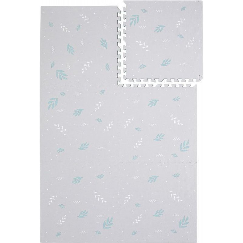 Tapis De Jeu Enfant Puzzle Feuilles Grises