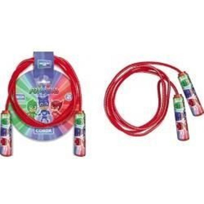 Corde À Sauter Pj Mask Homerokk - Rouge - Mixte - Longueur 220 Cm - Poignées En Plastique Léger Et Résistant