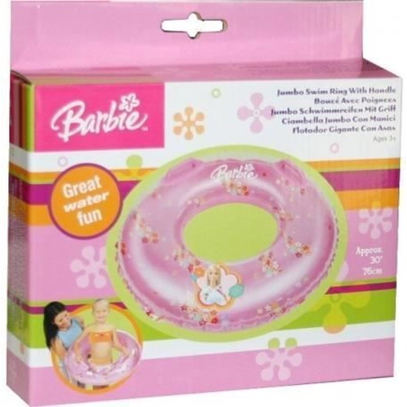 Bouée Avec Poignées Barbie - Homerokk - Diamètre 76 Cm - Pour Bébé - Rose
