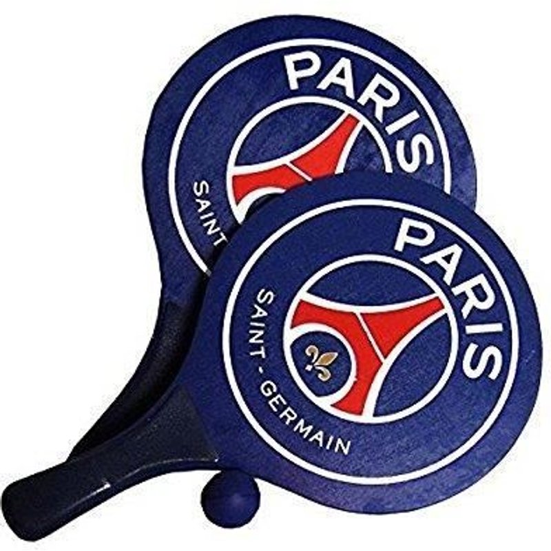 Set De 2 Raquettes De Plage En Bois - Paris Saint Germain Psg - Pour Enfant Dès La Naissance - Bleu
