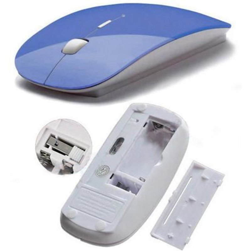sellmore ® Bonbons Couleur Ultra Thin USB Souris optique sans fil 2.4G Récepteur Super Slim Souris sans fil Ordinateur portable PC d
