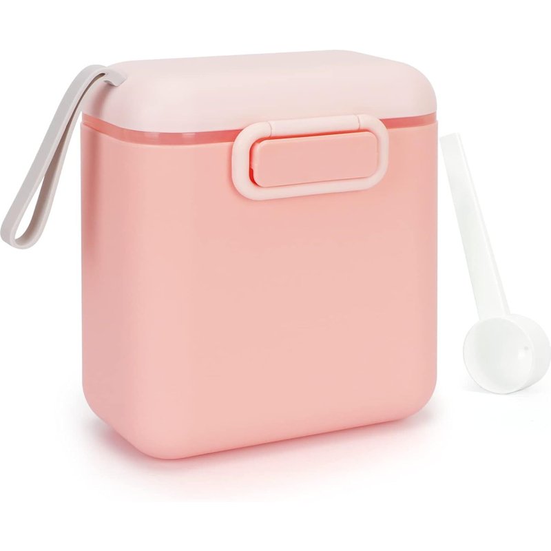 Rose - Distributeur De Lait Pour Bébé Avec Cuillère Et Poignée De Voyage, 400ml