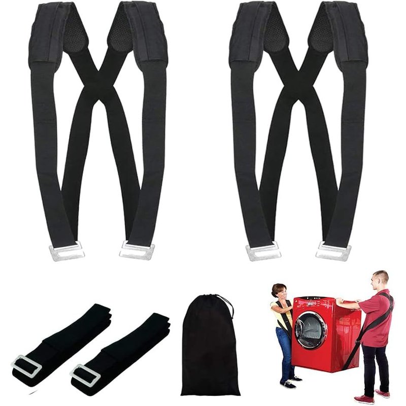 Système De Harnais De Levage Pour 2 Personnes, Harnais De Transport De Meubles Maxi 550 Lbs (Noir, Largeur 5 Cm)