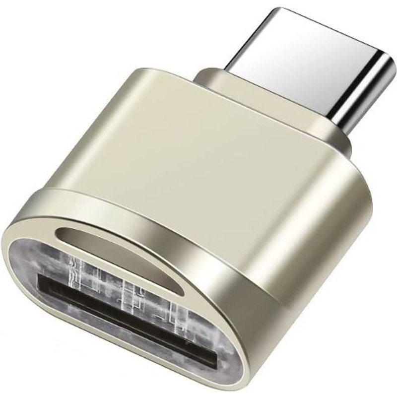 Lecteur de Carte TF, USB-C vers TF Lecteur de Carte, Adaptateur de Lecteur de Carte mémoire TF de Type C OTG pour PC, Notebook, MacBook Air Pro,Galaxy, Huawei, Tablette?Argent?