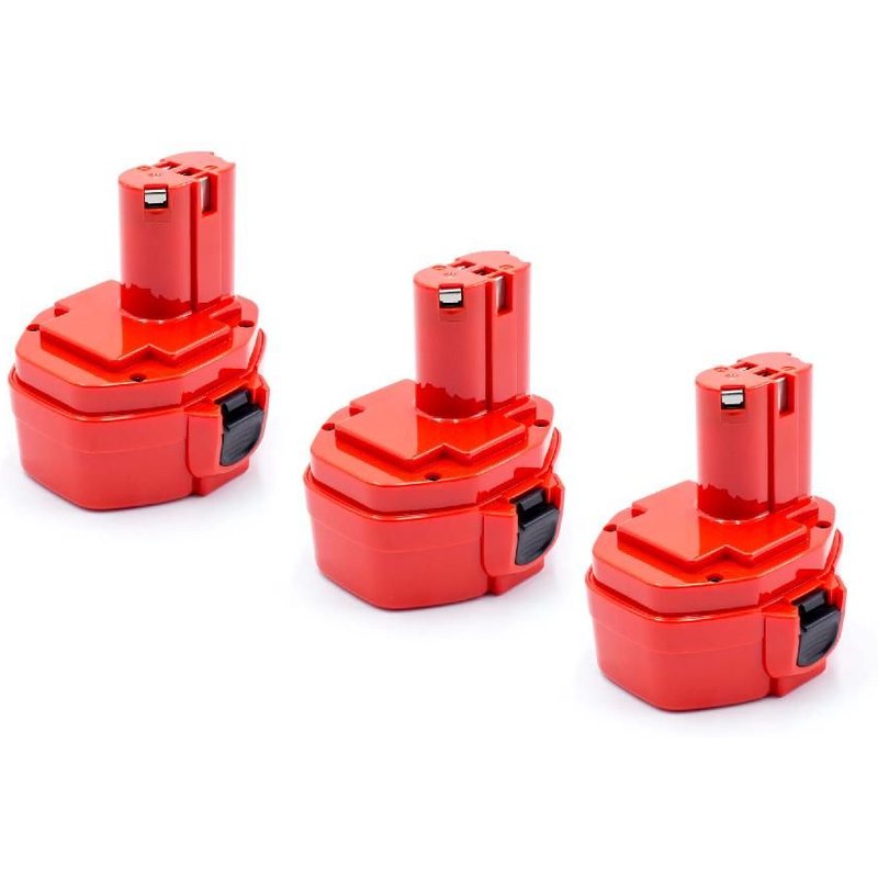 vhbw 3x NiMH batterie 1500mAh (14.4V) pour outil électrique outil Powertools Tools Makita 6336DWBE, 6336DWDE, 6337D, 6337DWAE, 6337DWDE, 6337DWDESP