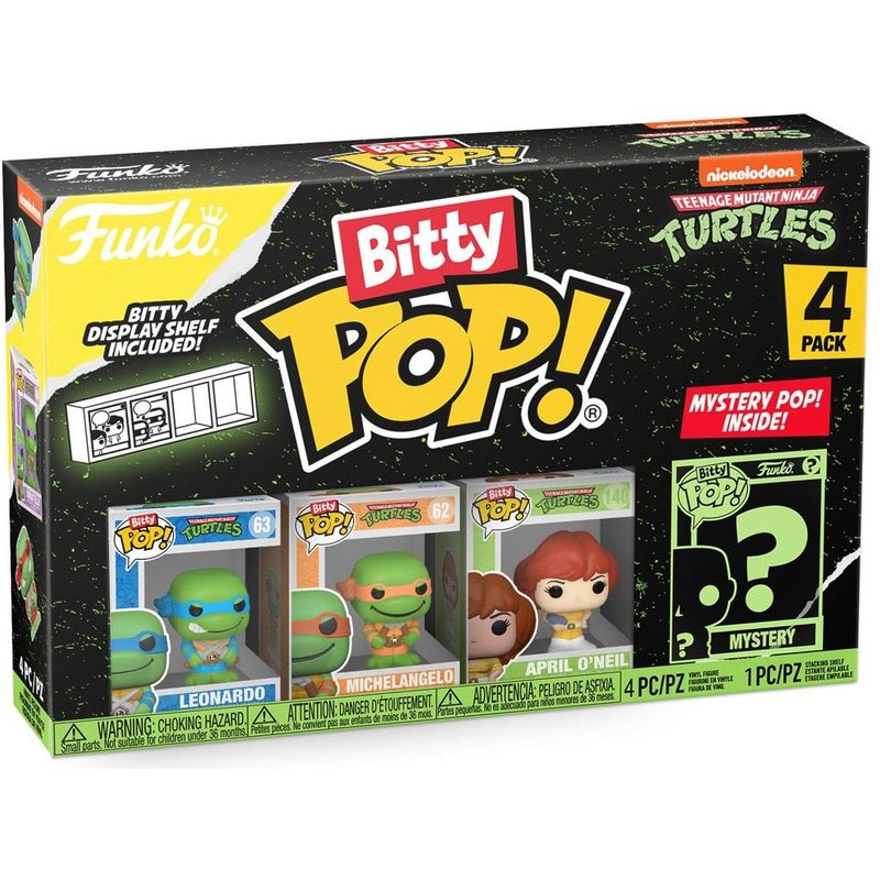 Les Tortues Ninja - Pack 4 Figurines Bitty Pop! Leonardo 2,5 Cm