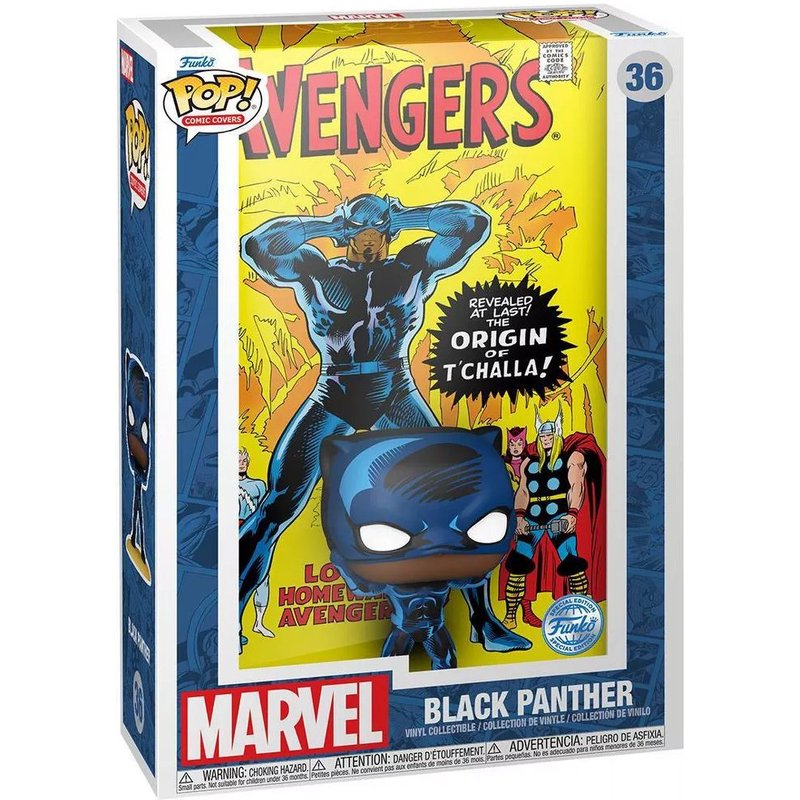 Figurine Funko Pop - Marvel Comics N°36 - Black Panther - Comic Cover (74442)