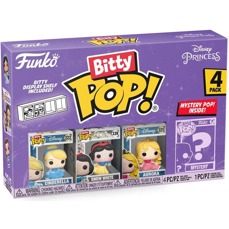 Disney Princesses - Pack 4 Figurines Bitty Pop! Cinderella 2,5 Cm
