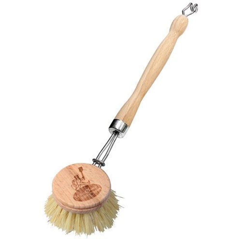 Brosse vaisselle fibre avec manche
