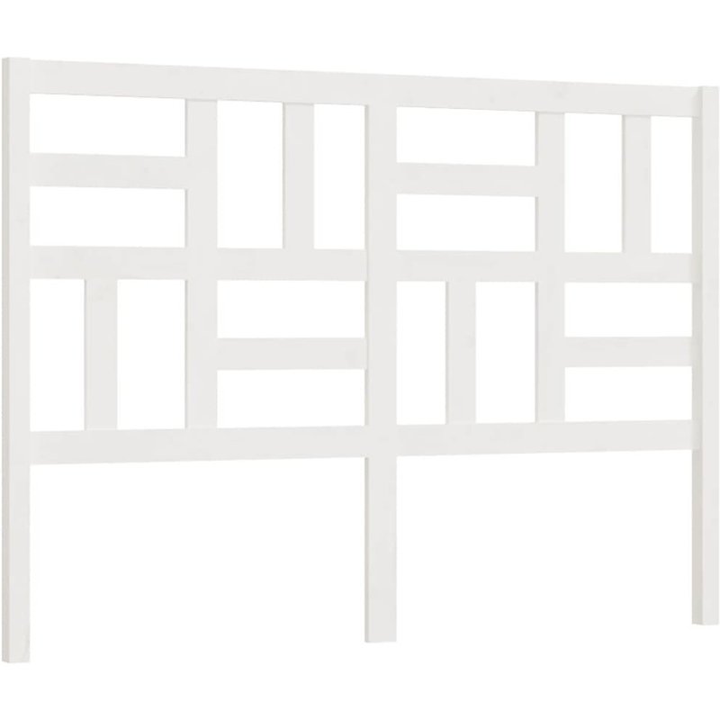 Tête De Lit Accessoire Couchage Chambre À Coucher Meuble 166 X 4 X 104 Cm Bois De Pin Blanc Tdl0203781