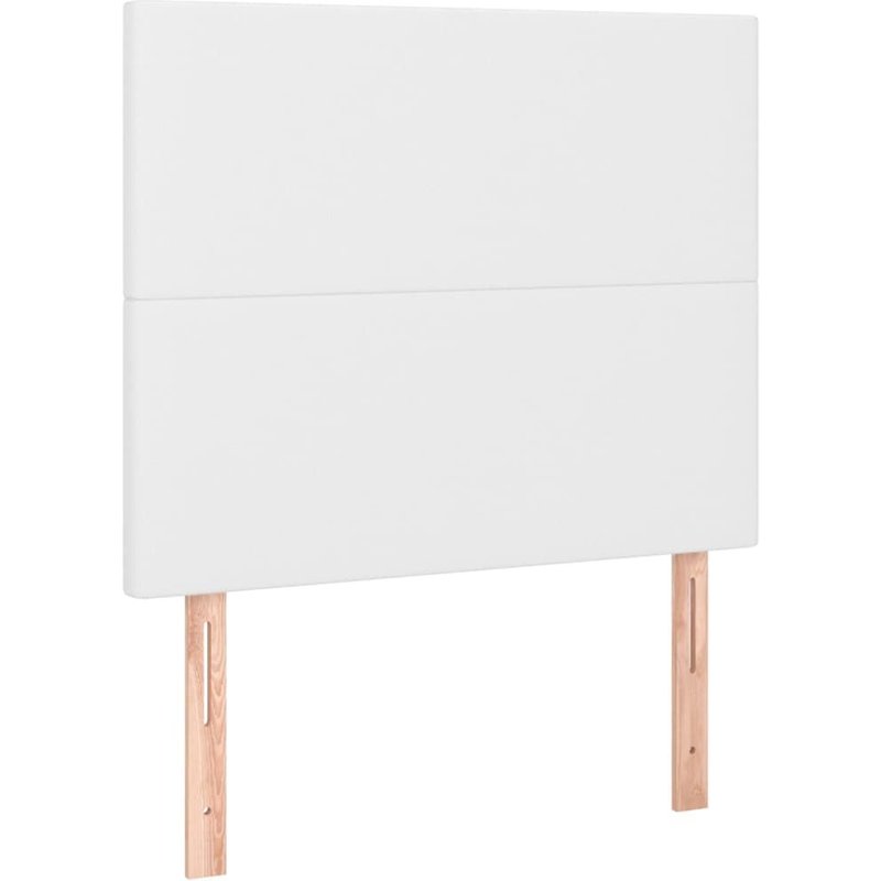 Tête De Lit Accessoire Couchage Chambre À Coucher Meuble 2 Parties 100 X 5 X 78/88 Cm Synthétique Blanc Tdl0206591