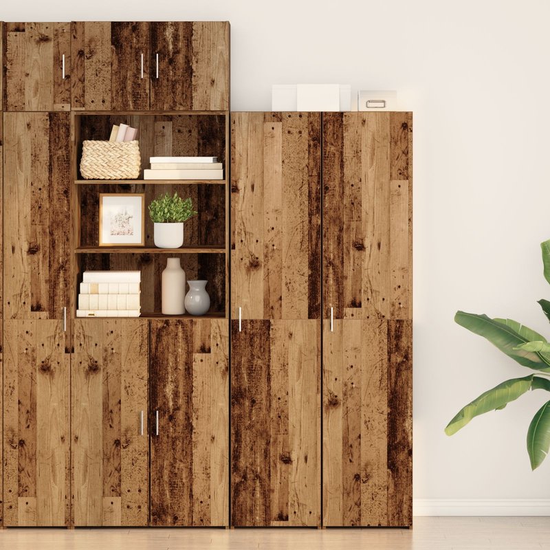 Vidaxl Highboard En Vieux Bois 40x42.5x185 Cm En Bois Reconstitué