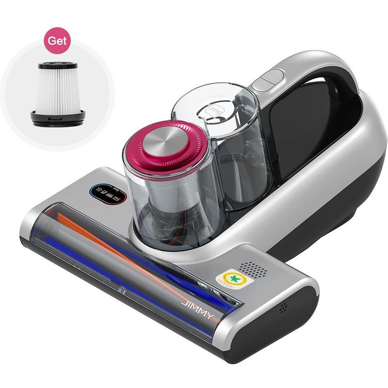 JIMMY BX6 Pro Aspirateur anti-acariens à double tasse entrée d'aspiration de 245 mm, capacité de la tasse à poussière de 0,5 L, capteur de poussière intelligent