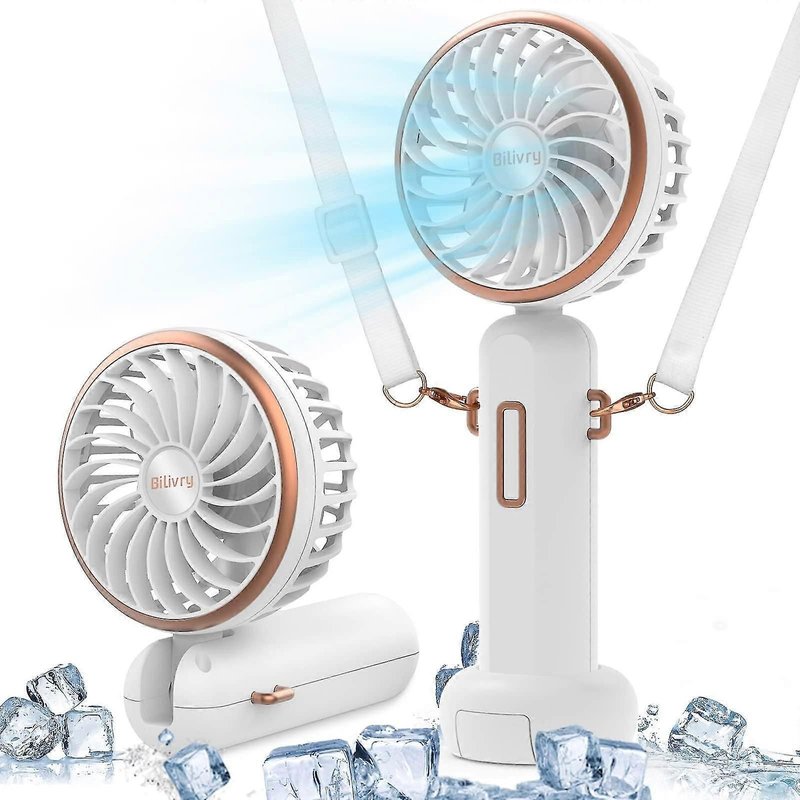 Ventilateur portable, mini ventilateur de poche rechargeable USB 3000 mAh, silencieux, autonomie de 20 heures, 3 vitesses.
