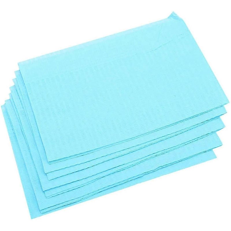 Lot De 125 Bavoirs Dentaires Jetables Et Imperméables (Bleus)