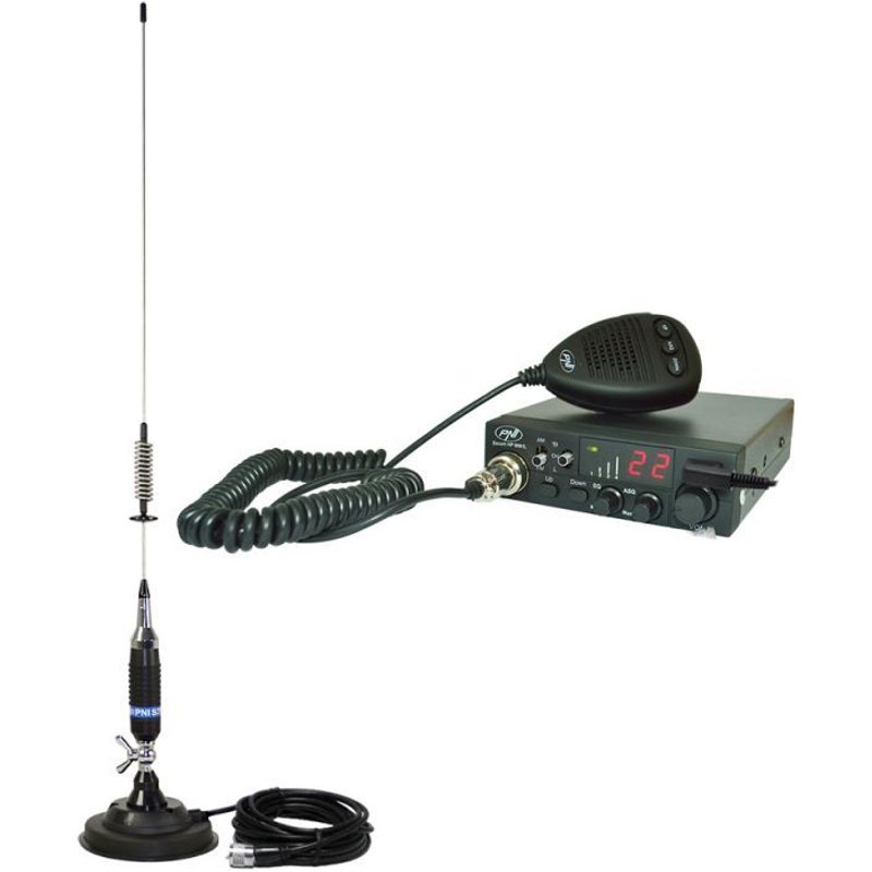 Station de radio CB PNI ESCORT HP 8001L ASQ + Antenne CB PNI S75 avec aimant