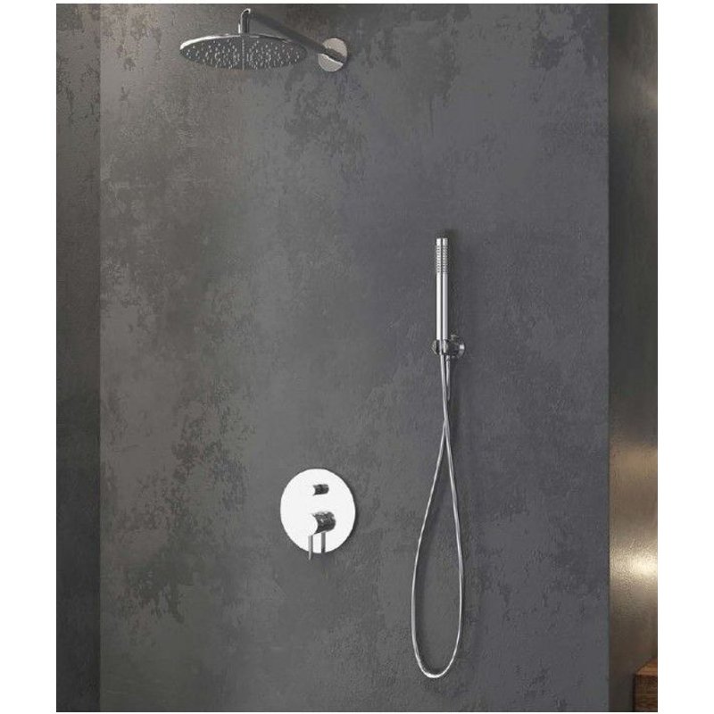 Ensemble de douche à encastrer ARTEMIS avec douchette en inox chromé--