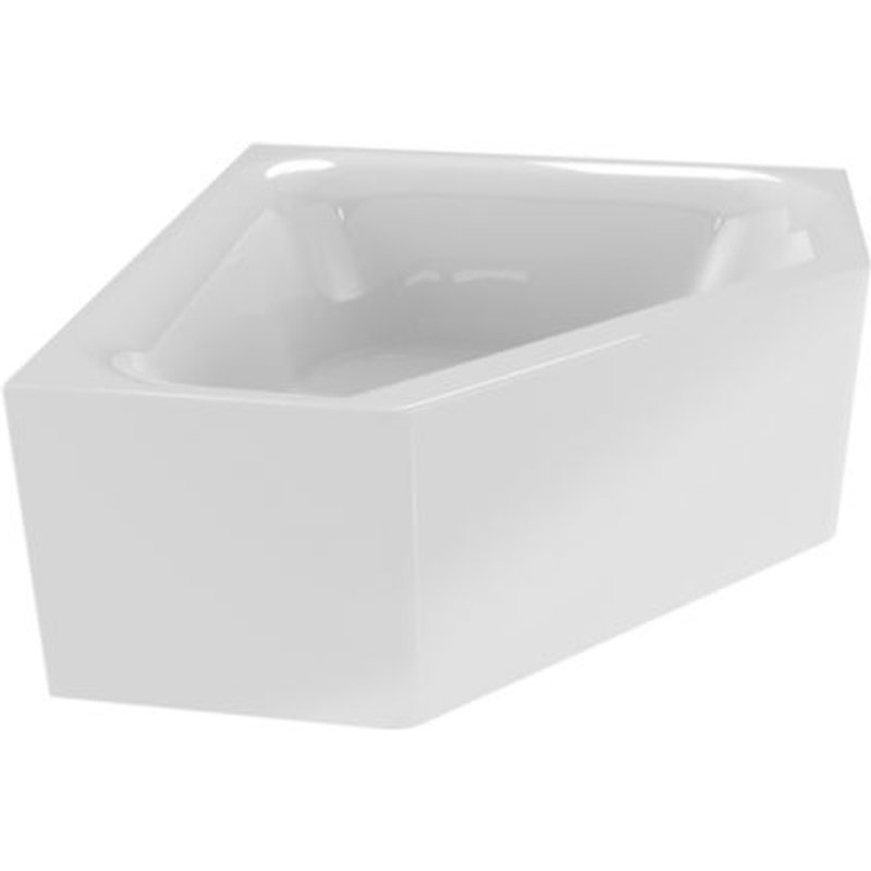 Baignoire d'angle acrylique RIHO AUSTIN Plug&Play 145x145cm-Blanc-Blanc--