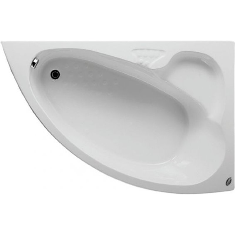 Baignoire d'angle acrylique KONCHILI 155x100 cm-Gauche--
