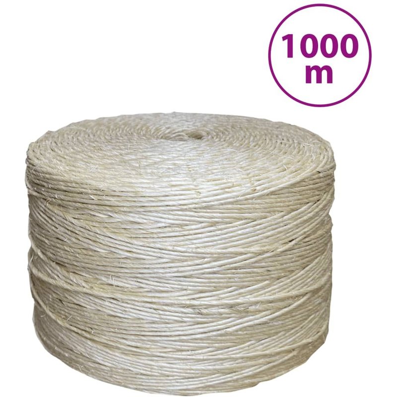 vidaXL Corde 100 % sisal 3 mm 1000 m