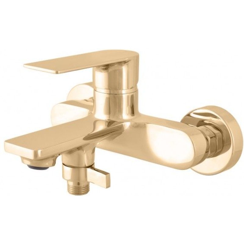 Mitigeur baignoire mural NIL en laiton doré--