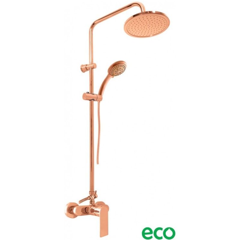 Colonne de douche NIL en laiton rose gold brossé H. 116 cm--