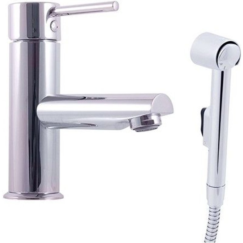 Mitigeur bidet SEINA avec douchette en laiton chromé-Chromé---Chromé