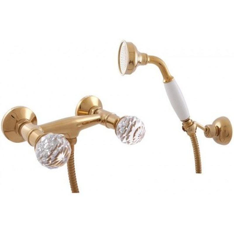 Mélangeur douche BRILLANCE avec poignée en cristal avec douchette--