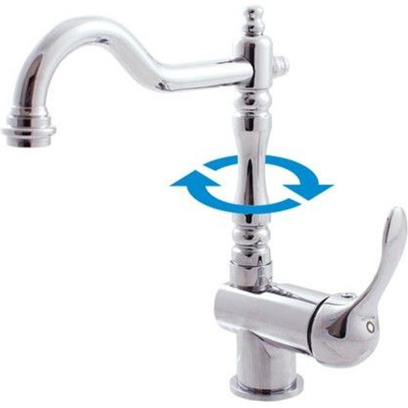 Mitigeur évier rétro LABE en laiton-Chromé---Chromé