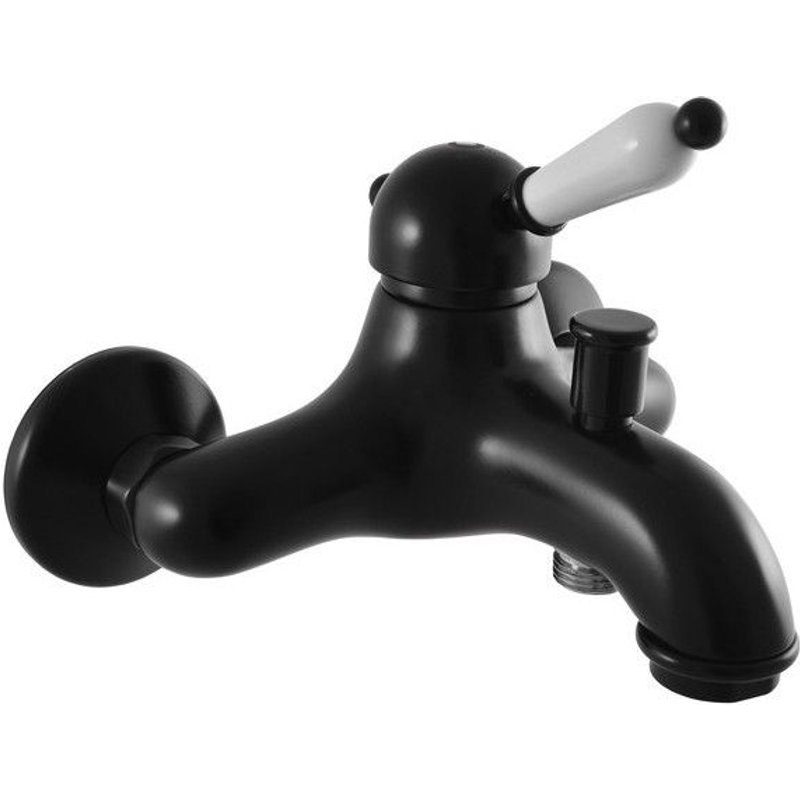 Mitigeur baignoire mural LABE en laiton noir-Noir-Noir-Laiton noir---Laiton noir