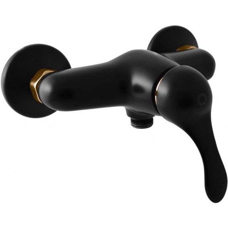 Mitigeur douche mural LABE mural en laiton noir mat--