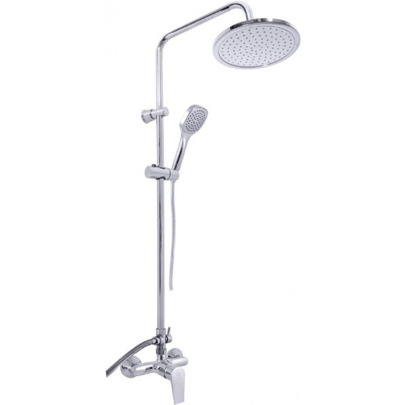 Colonne de douche COLORADO avec pommeau en laiton chromé H. 116 cm-Chromé-Chromé--