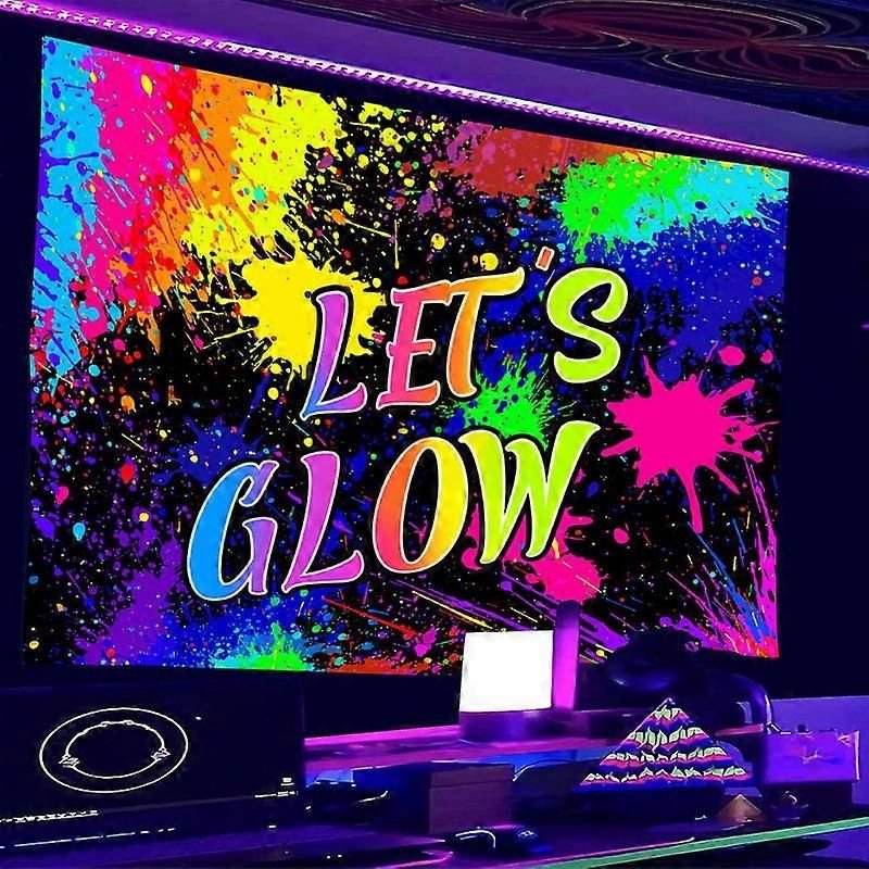 Toile De Fond Néon Pour Fête D'anniversaire 2,1 X 1,5 M, Graffiti Phosphorescent, Bannière De Fête D'anniversaire, Arrière-Plan Pour Photographie, Décoration D'anniversaire Glow Dance