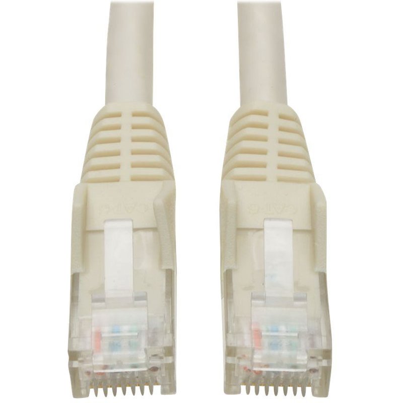 Eaton Tripp Lite Series Cat6 Gigabit Snagless Molded (UTP) Ethernet Cable (RJ45 M/M), PoE, White, 3 ft. (0.91 m) - Cordon de raccordement - RJ-45 (M) pour RJ-45 (M) - 0.9 m - UTP - CAT 6 - moulé...