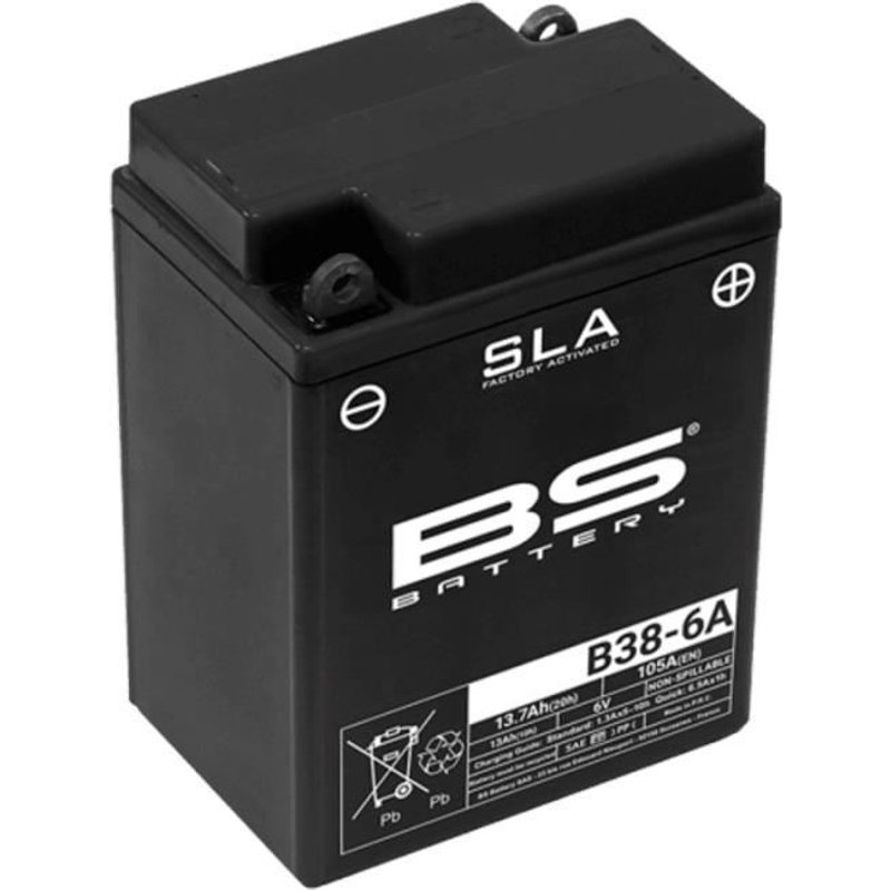 Batterie BS Battery SLA B38-6A 6V 13,7Ah activée usine