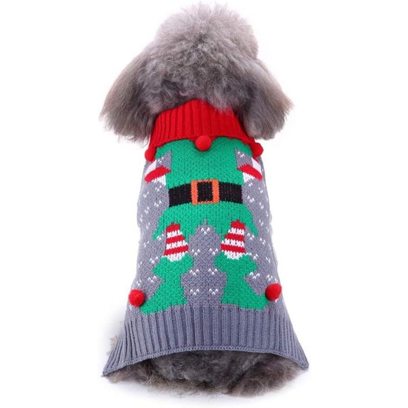 Pull Tricoté Pour Chien De Noël Clown Vacances Pour Animaux Domestiques Chaton Vêtements D'hiver Pour Chiot Chat Coutfit Xxs