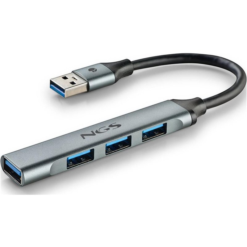 NGS IHUB4 MICRO - Concentrateur (hub) - 1 x USB 3.2 Gen1 + 3 x USB 2.0 - de bureau