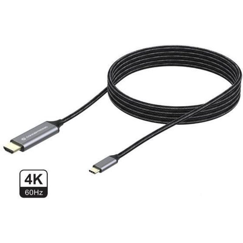 Conceptronic ABBY10G câble vidéo et adaptateur 2 m USB Type-C HDMI Gris