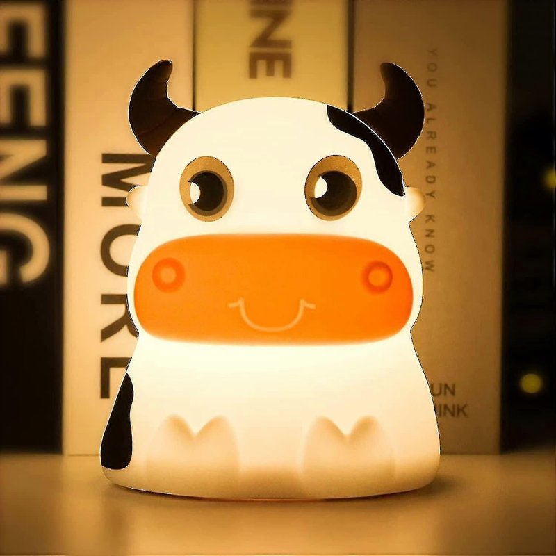 Veilleuse Vache Pour Enfants, Portable, Rechargeable, Avec Commande Tactile, 7 Modes D'éclairage Xxf