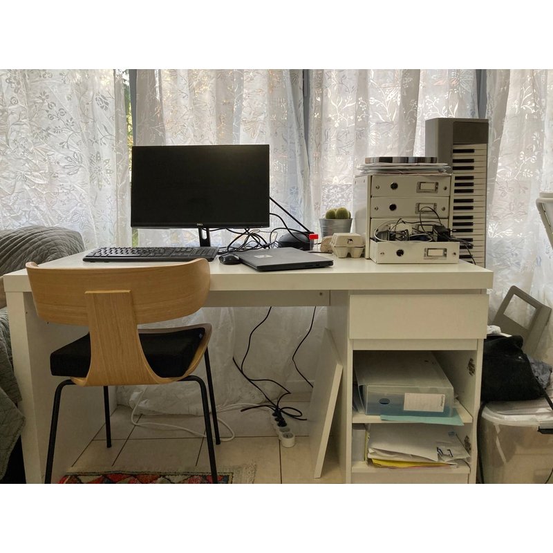 Vends Bureau Ikea Malm Blanc 140x65