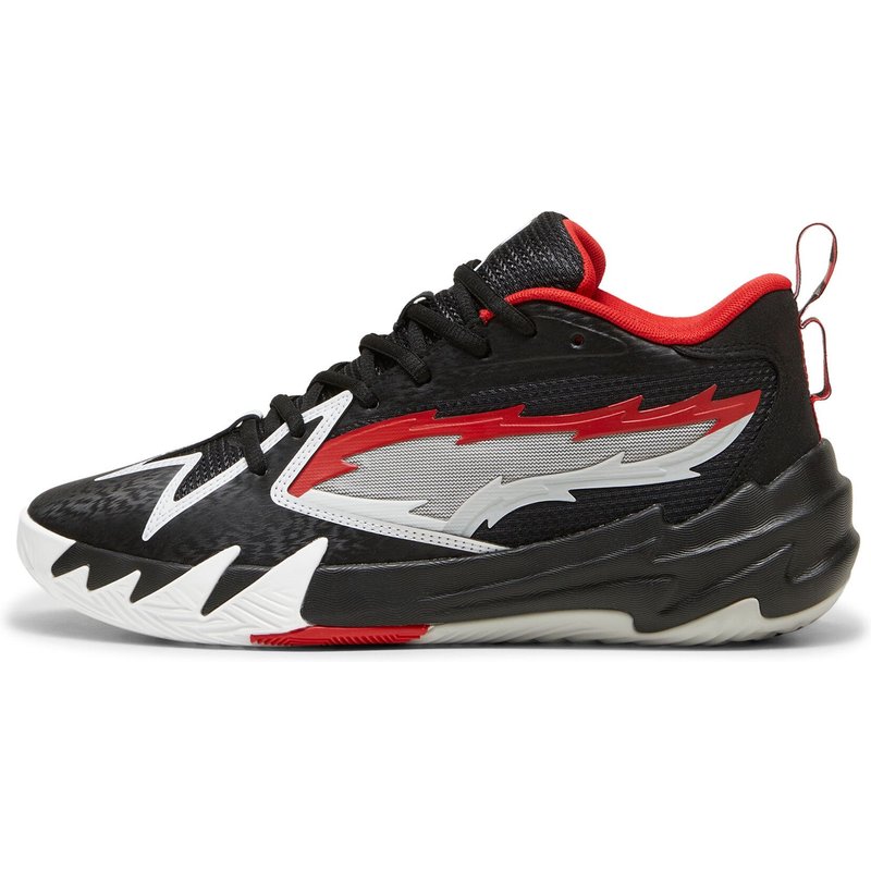 Puma Scoot Zeros O.D.D. City Basketball Chaussures, Chaussures, Noir/Rouge, 42.5