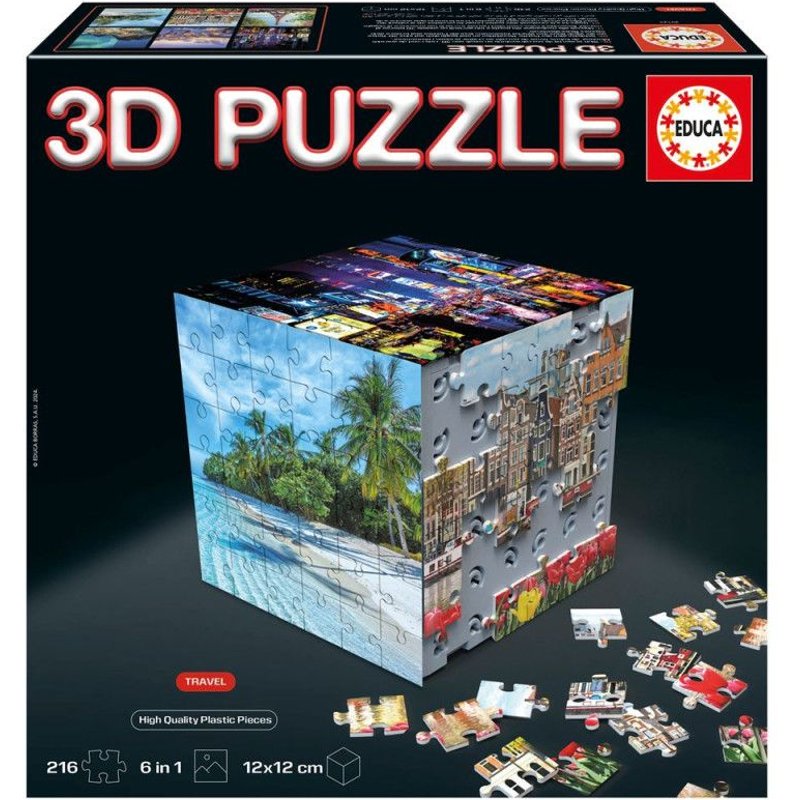 Set 6 Puzzles X 36 Pièces 3d Educa Travel