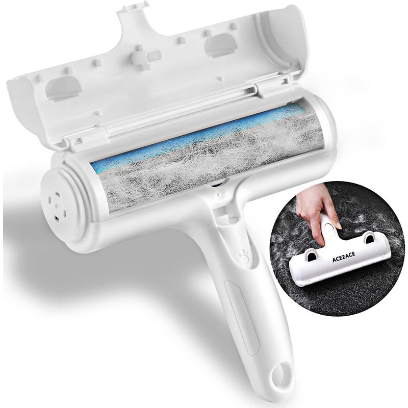 Ace2ace Brosse Anti Poils Animaux Chat Chien, Brosse Ramasse Enlève Poils, Magique Réutilisable Pour Poils, Rouleau À Poils D'animaux, Épilateur(Vêtements/Canapé/Voiture/Lit/Tapis)