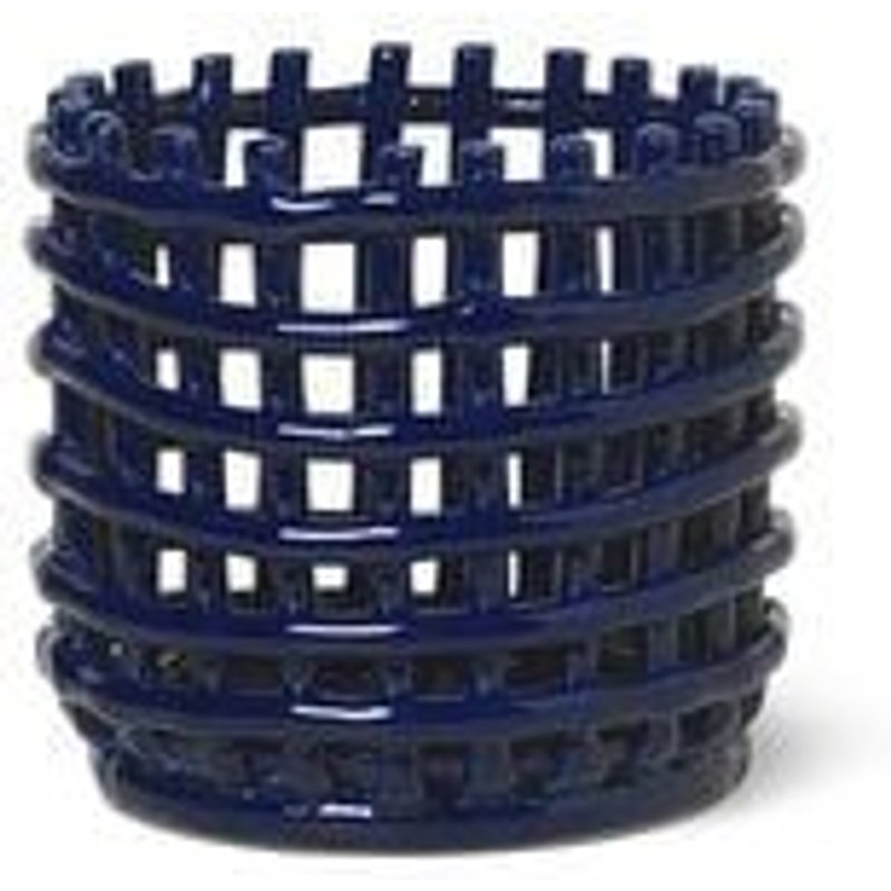 Ferm Living - Panier En Céramique - Petit - Bleu - Bleu