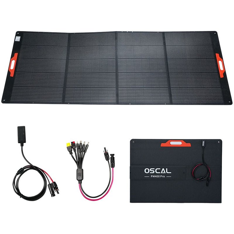 Panneau solaire pliable Blackview Oscal PM400 Pro 400 W, efficacité de conversion solaire ¿ 23 %, IP67