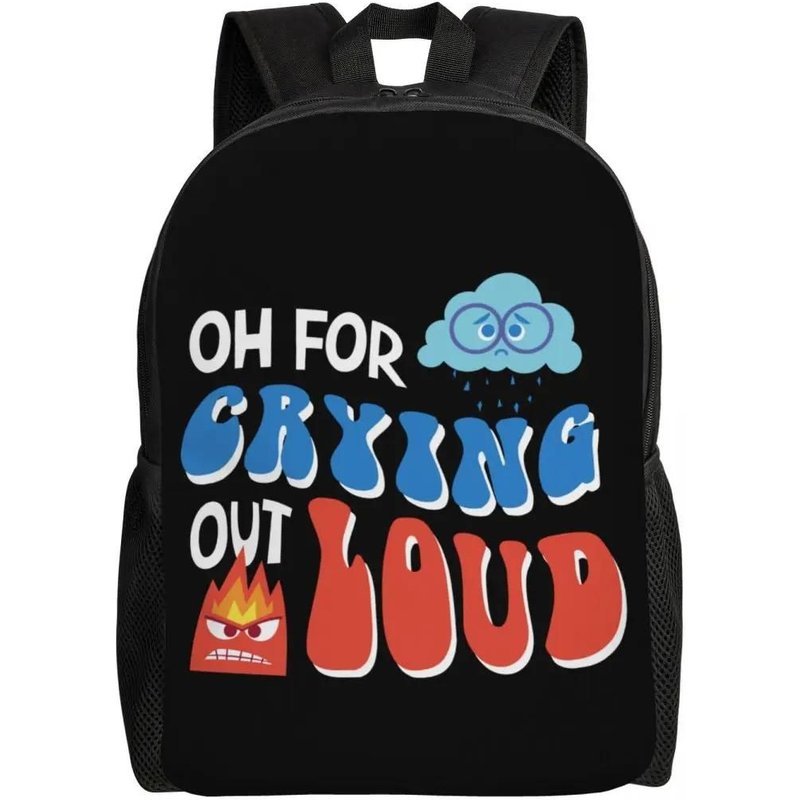 Sac à dos personnalise pour ordinateur portable, motif «Inside Out Crying Out Loud», pour femmes et hommes, cartable basique pour etudiants